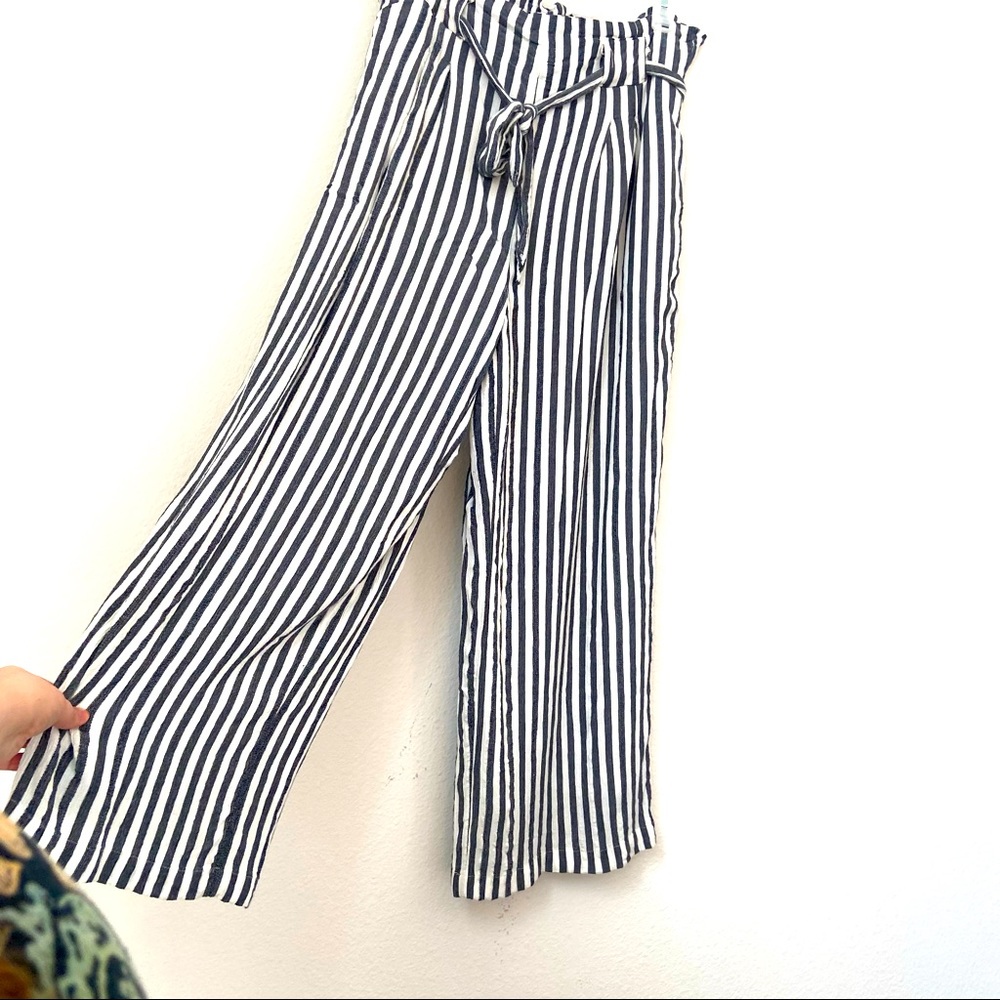 Flowy striped wide leg pants